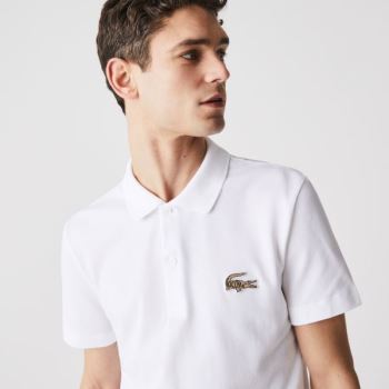 Lacoste Regular Fit Cotton Piqué Polo Pánské - Polo Bílé | CZ-uSuM2b